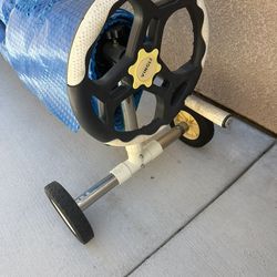 14 Feet Aluminum Inground Pool Solar Cover Roller With Heavy Duty Blanket