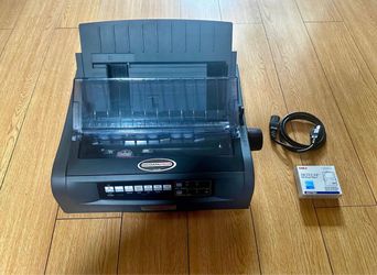 Okidata ML420 Forms Printer - USB/Parallel Impact Printer + New OKI Ribbon Bundle