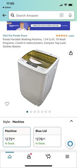 Panda Portable Washing Machine, 1.34 Cu.ft, 10 Wash Programs