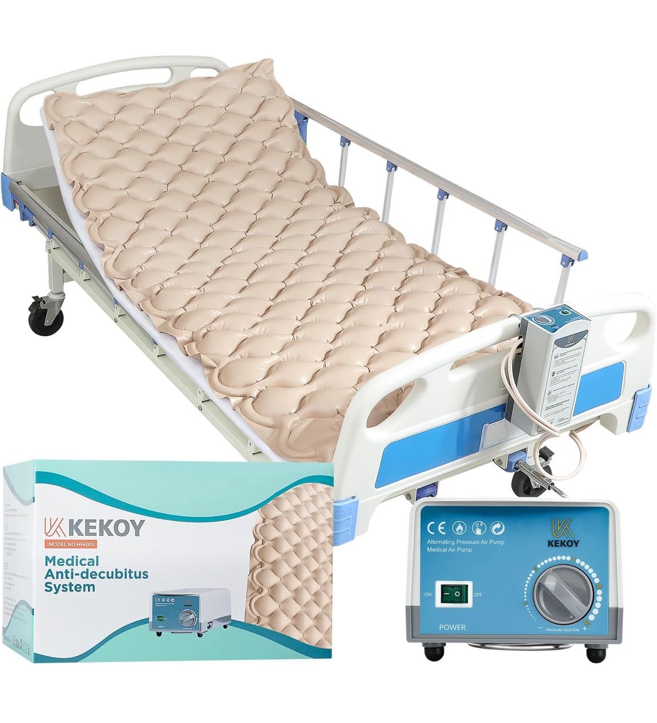 Alternating Air Pressure Mattress Pad, Bed Sore Prevention, Hospital Bed Mattress Topper