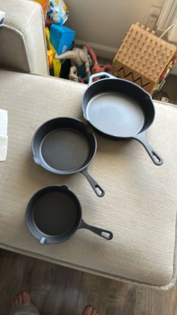 Iron cast pans size 7,9,12 Inches (2 sets available )