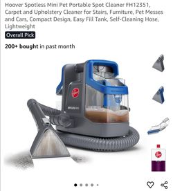 NEW OPEN BOX Hoover Spotless Mini Pet Portable Spot Cleaner FH12351, Carpet and Upholstery Cleaner