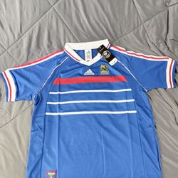 1998 World Cup Retro France Home Jersey
