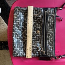 Black And Silver Coach Purse
