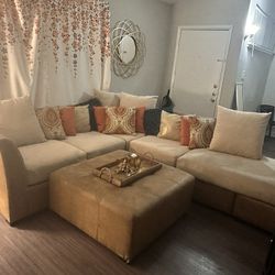 Couch And Ottoman Set ( Pillows Included)