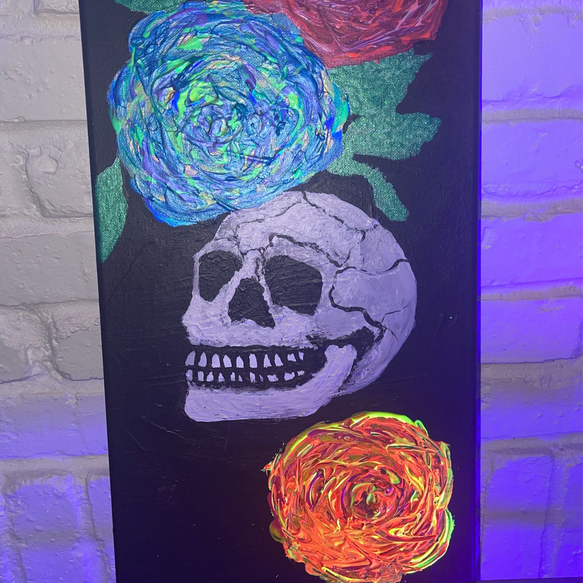 Sugar Skull Day Of The Dead Painting 