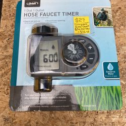 Orbit Hose Faucet Timer.  1 Dial 1 Outlet 