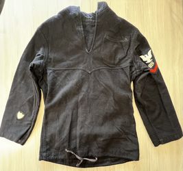 Vintage WWII US Navy Wool Sailor Jumper Naval Clothing Factory Black Uniform