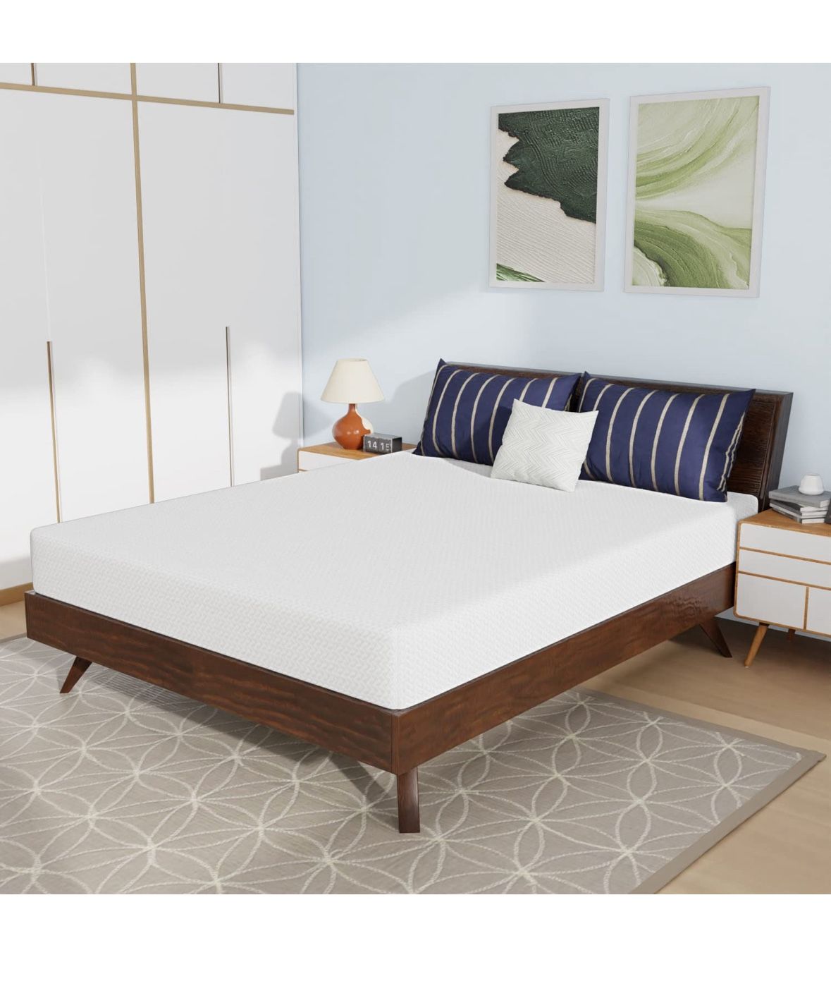 Queen Mattress Foam Cooling Gel Bamboo