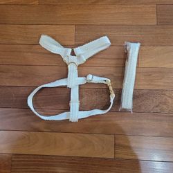 White Lace Dog Harness Size L