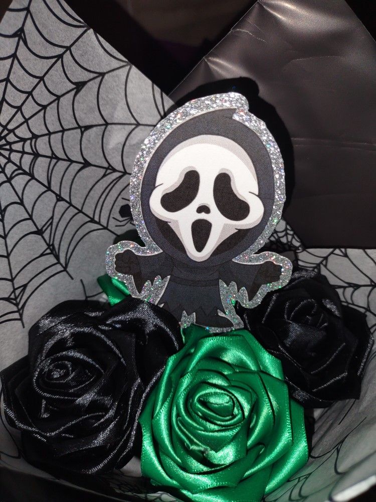 Halloween Themed Rose Bouquets