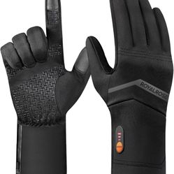 Heated Gloves Liners for Men Women, Winter Warm Gloves Liners for Arthritis Raynaud's, Rechargeable Waterproof Thin Heated Work Gloves for Ski Golf Hi