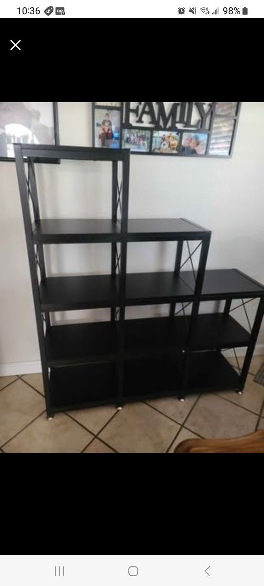 Wood Metal Bookcase