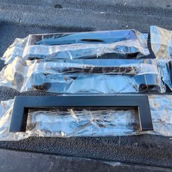 Set of 9 Black 5" Square Bar Door and Drawer Pulls New Unused