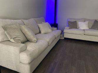 Light Gray Fabric Sofa Set – 2 Pieces living Spaces