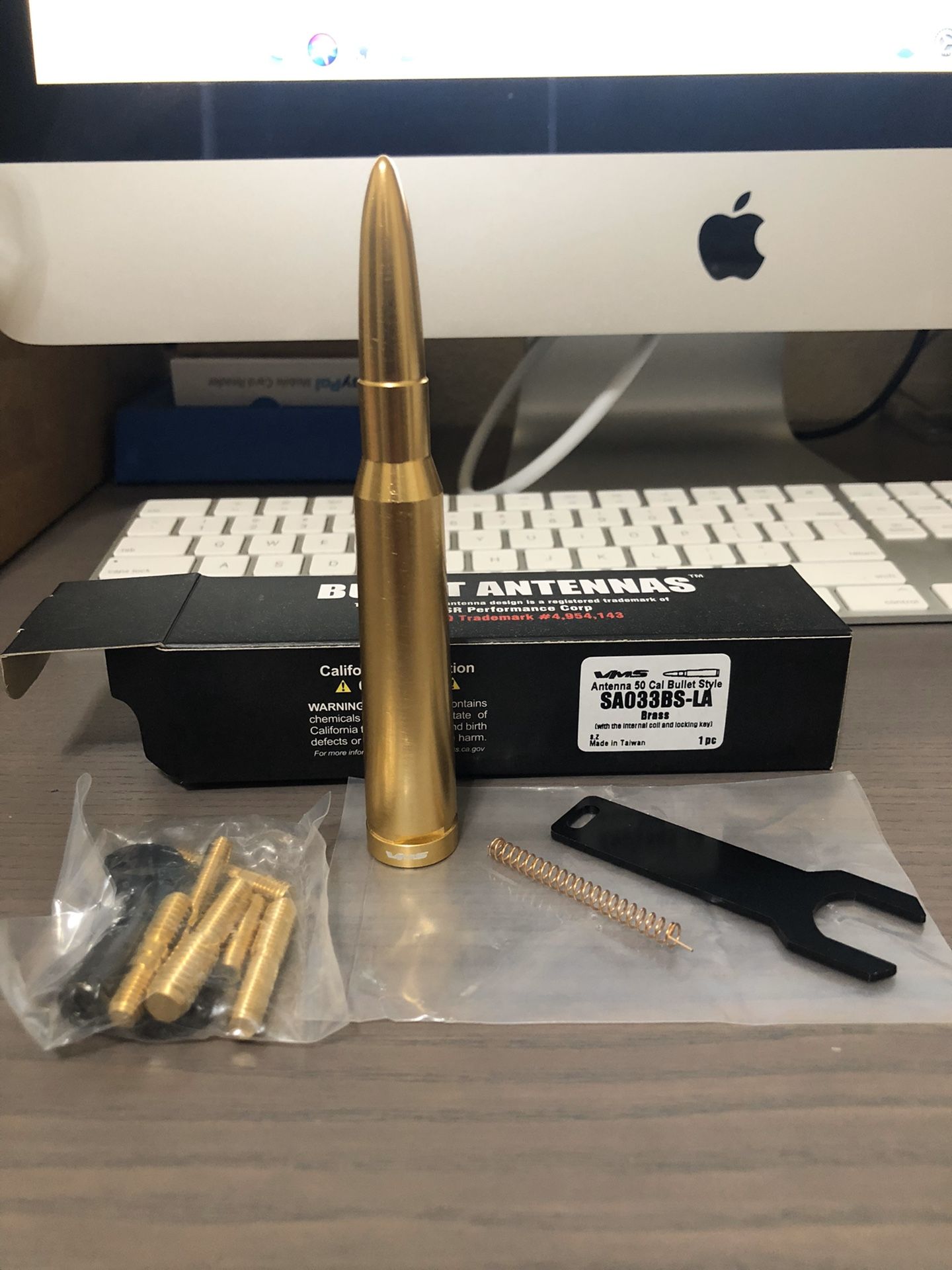 Anti-Theft Brass 50 Caliber Antenna Fits 07 19 GMC Chevy Silverado Sierra