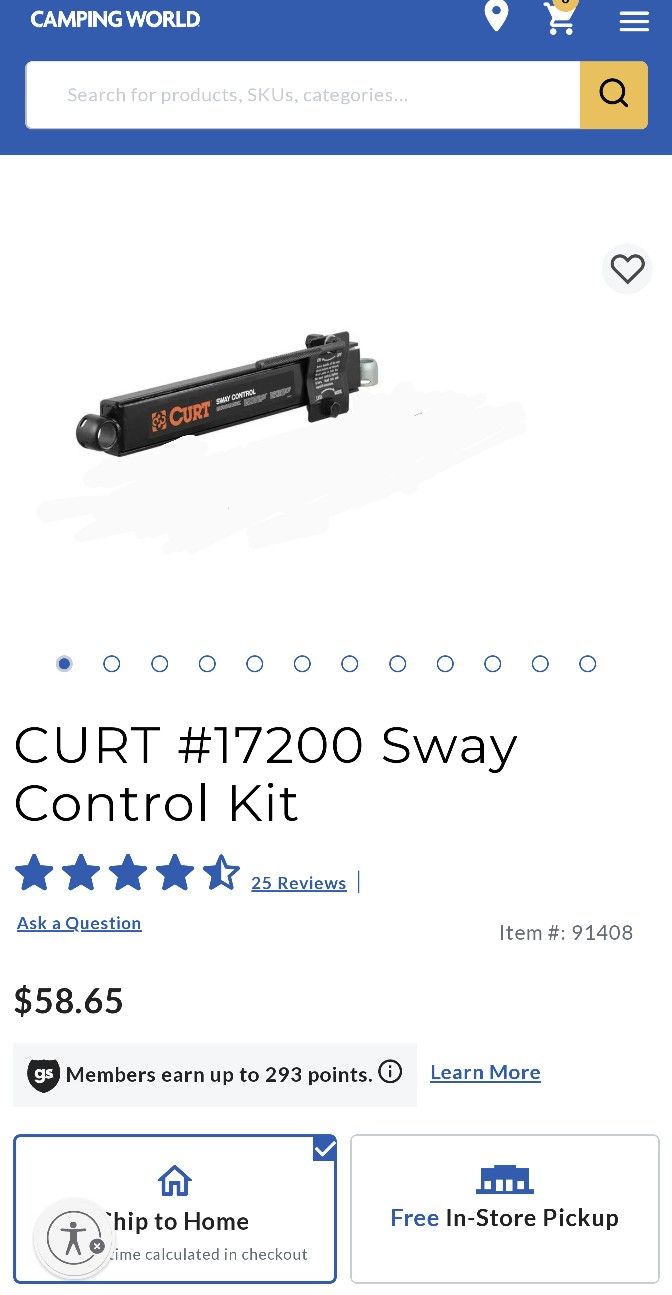 Curt Sway control bar