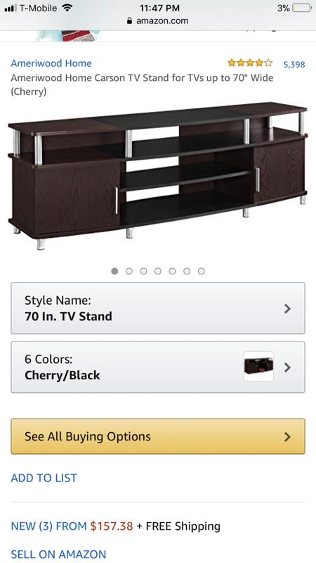 New Tv stand for 70 inch tv ( fully assembled )