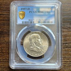 1957-D Graded Franklin MS62 FBL