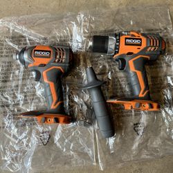 2 Brand New Ridgid Tools 1 Impact Driver And 1 Drill Driver (tools Only)