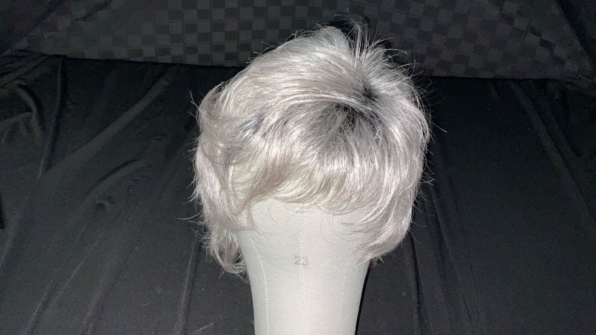 Blonde Hair Wig With Dark Brown Roots Showing