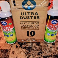 3 - 10oz Cans of Ultra Duster Multi-purpose Compressed Gas