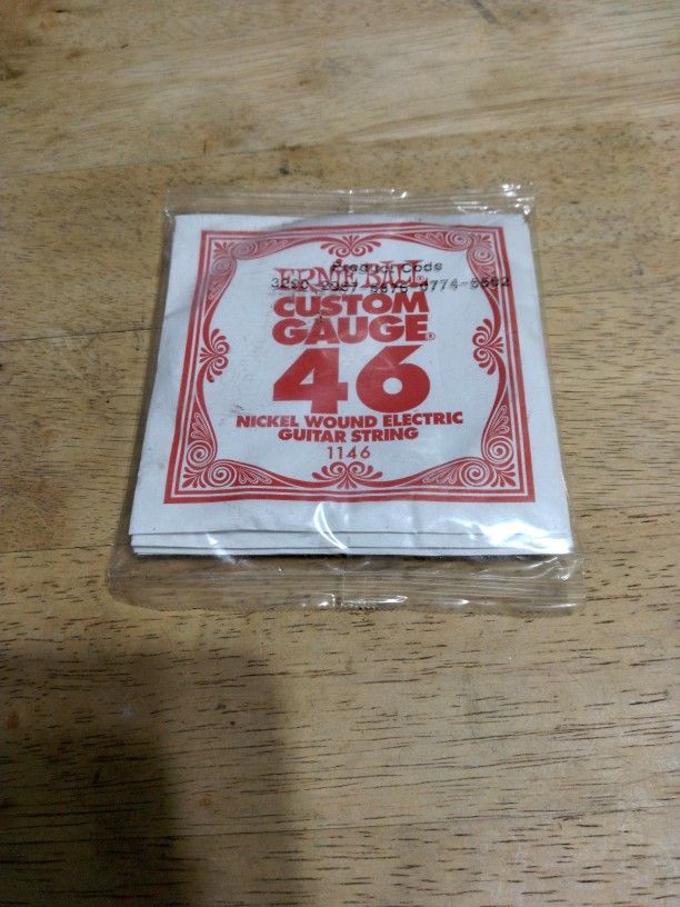 6 Pack; Ernie Ball Electric Guitar 🎸 Strings. EB 1146 .046 Nickel Wound Single. Length; 39.5"/Taper.