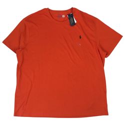 Polo Ralph Lauren Shirt 3XL Big 3XLB Orange Crewneck Short Sleeve PRL Pony NEW!