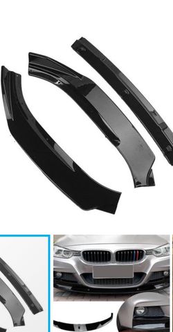 Retail $292.38) Front Bumper Splitter Lip Diffuser Spoiler Protector Cover Gurad for BMW 3 Series F30 F31 2013-2019, Gloss Black