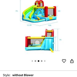 water slide with a jumper