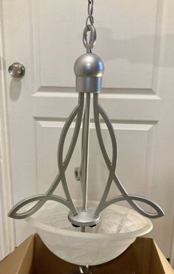 Silver Chandelier Hanging Light Fixture
