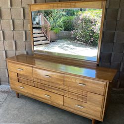 Mid Century Modern Dresser & Mirror 