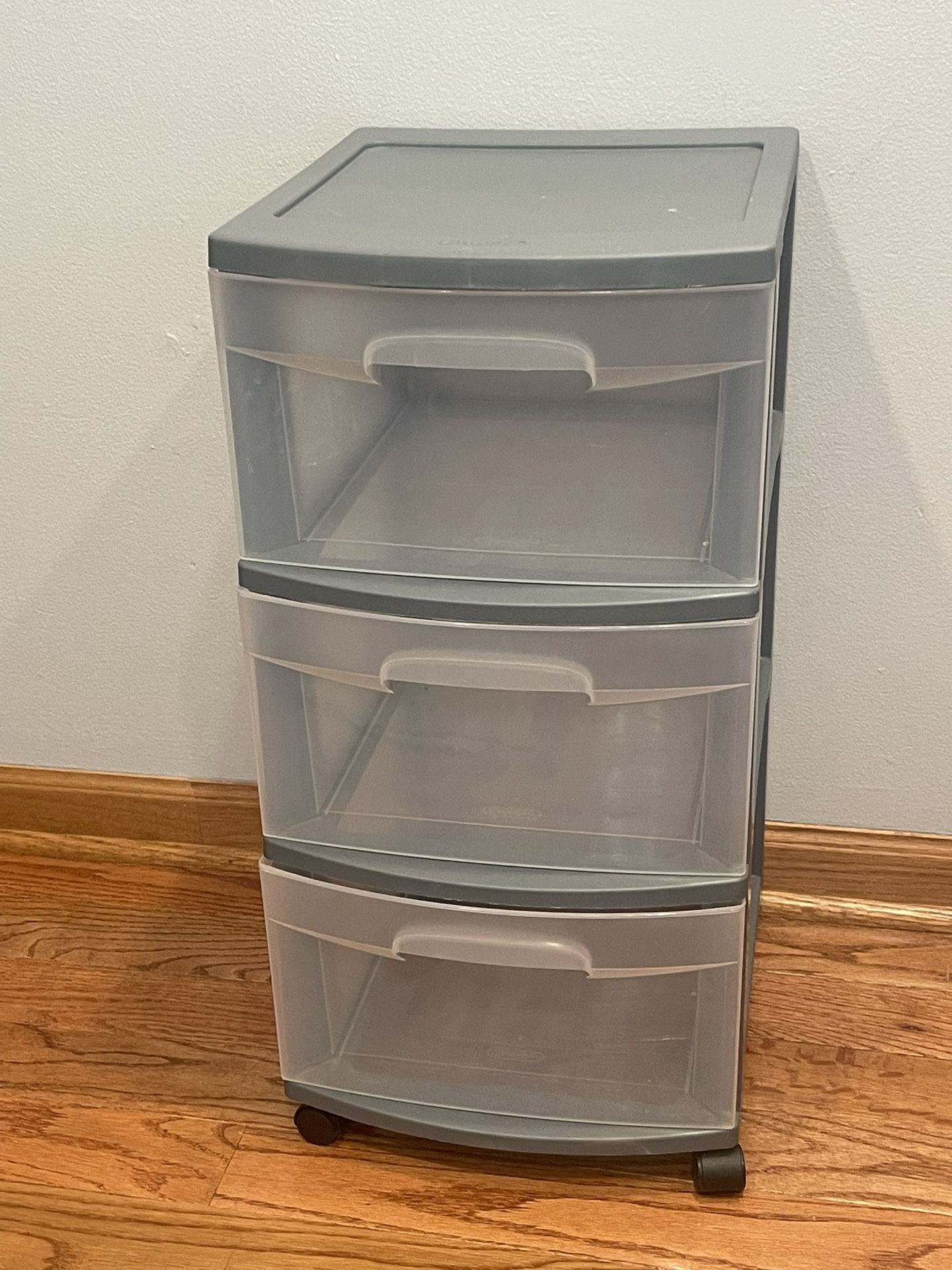 Three Drawer Plastic Storage Cart