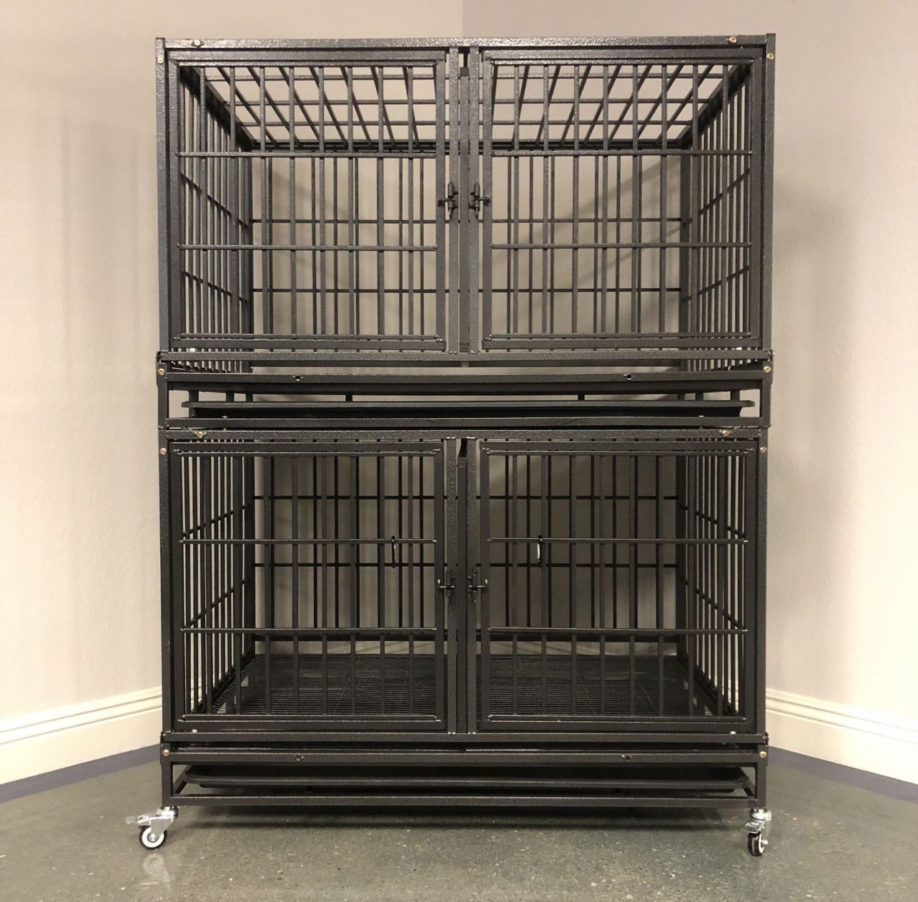‼️NEW‼️ Heavy Duty 42” Dog 🐕 Kennel 🐕‍🦺 Cages With Wheels‼️🐕‍🦺🐶🐺🦮🐕‍🦺🐩🐕🐾