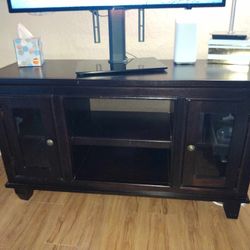 TV Stand Wooden 2 Cabinets Sturdy Rooms To Go Brand