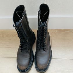 leather women boots ZARA 