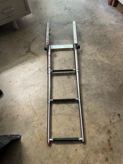 Stainless Steel Pop-N-Lock 3-Step Undermount Sliding Marine Boat Telescoping Swim Ladder