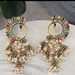 Indian jhumka earrings