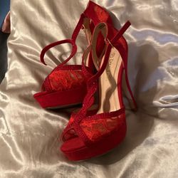 7.5 Women’s Beautiful Red High Heels!