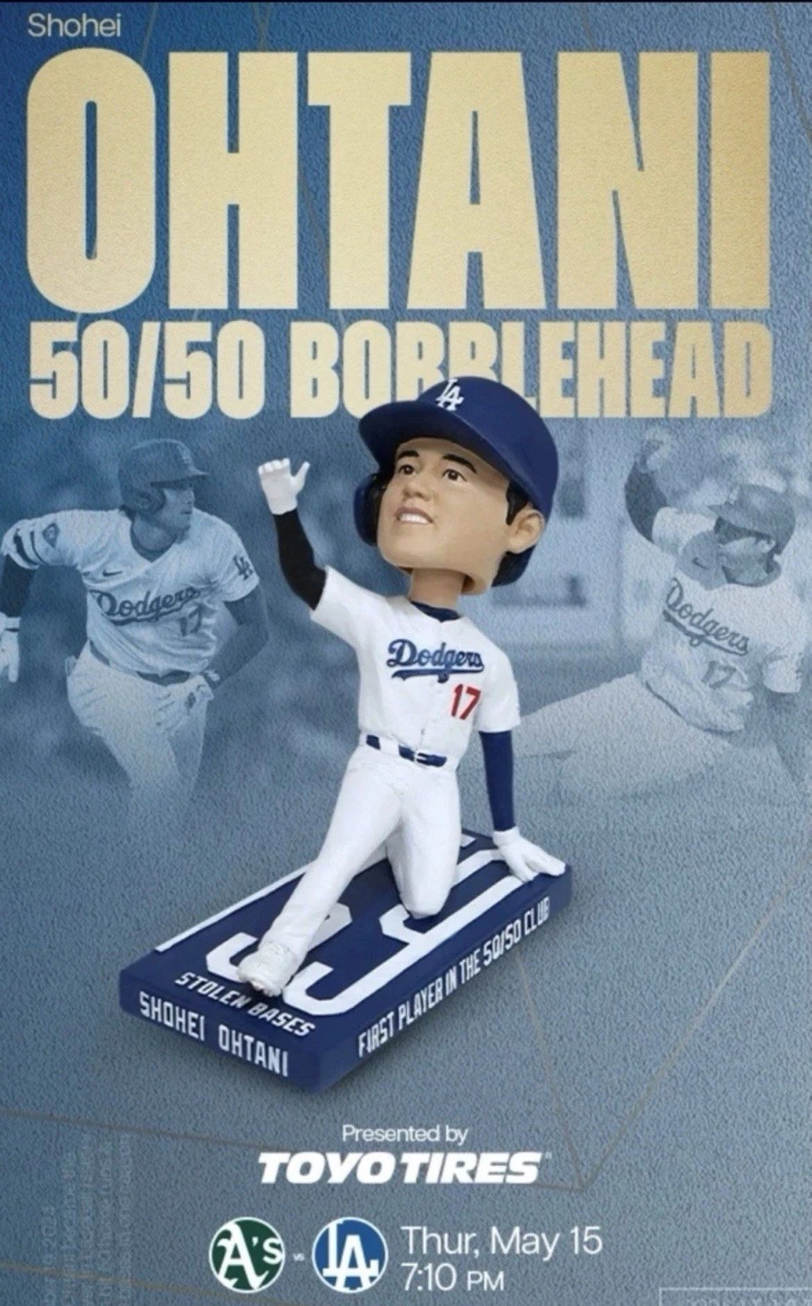 Shohei Othani Bobblehead 50/50 2025 SGA