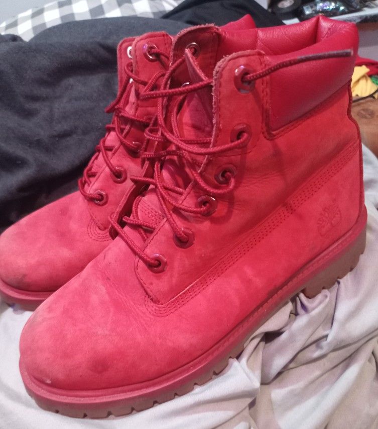 Timberland Men’s 6” Premium Red Waterproof Boots – Iconic Rugged Style