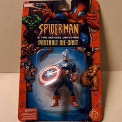 Toy Biz Captain America  Figure Die-cast 