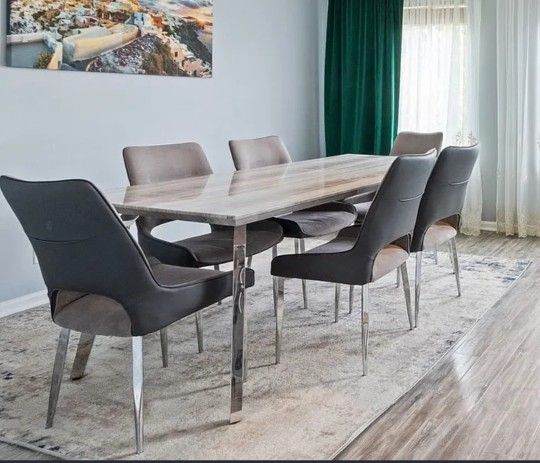 Marble Dining Table With 6 Chairs