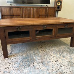 Pottery Barn Hard Wood Mahogany Coffee Table