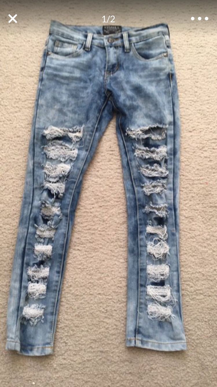 Girls size 10 ripped jeans-excellent condition Thrill brand