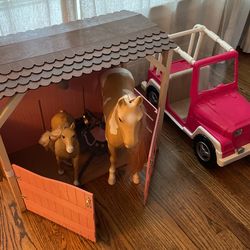 American Girl our generation Horse Saddle And Jeep