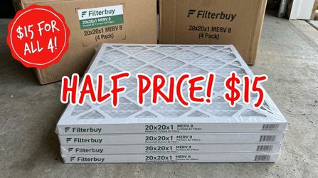 New 4 pack AFB 20x20x1mB