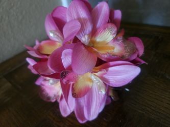 Vibrant Pink and Yellow Floral Decor 4.5" diameter from Pier 1