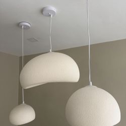 Japanese Wabi-sabi Style Chandelier Modern Simple Pendant Light White Classic Pendant Lamp Height Adjustable Hanging Lamp Creative Handmade Suspension