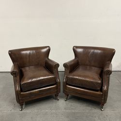 Birch Lane, Bellfleur Leather Club Chairs